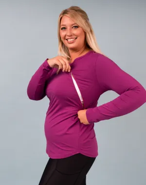 ** CLEARANCE ** Maternity Top - Cruise Long Sleeve Top Tulip