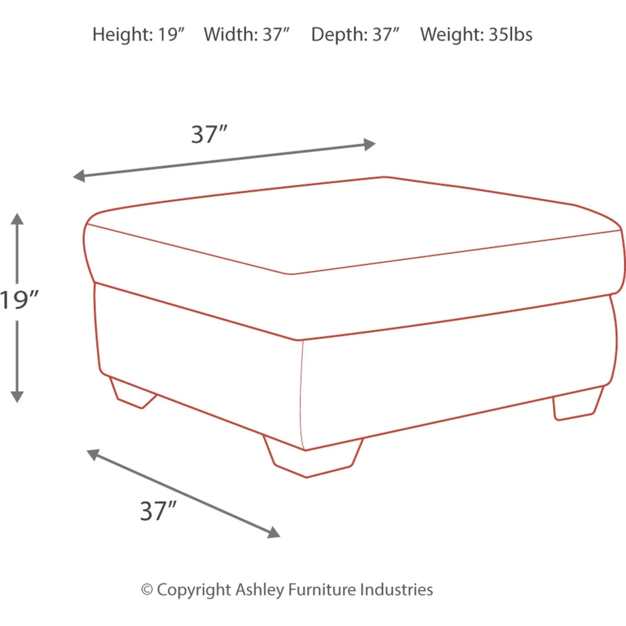 Accrington Oversized Accent Ottoman