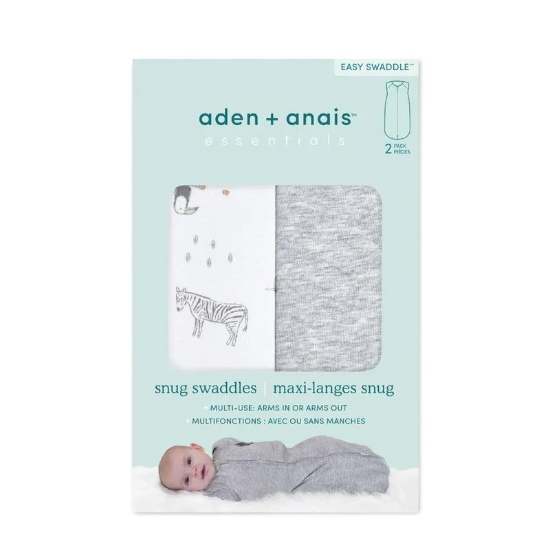 aden   anais Essentials Savannah Spots Newborn Snug Swaddle 0-3 months 2pk