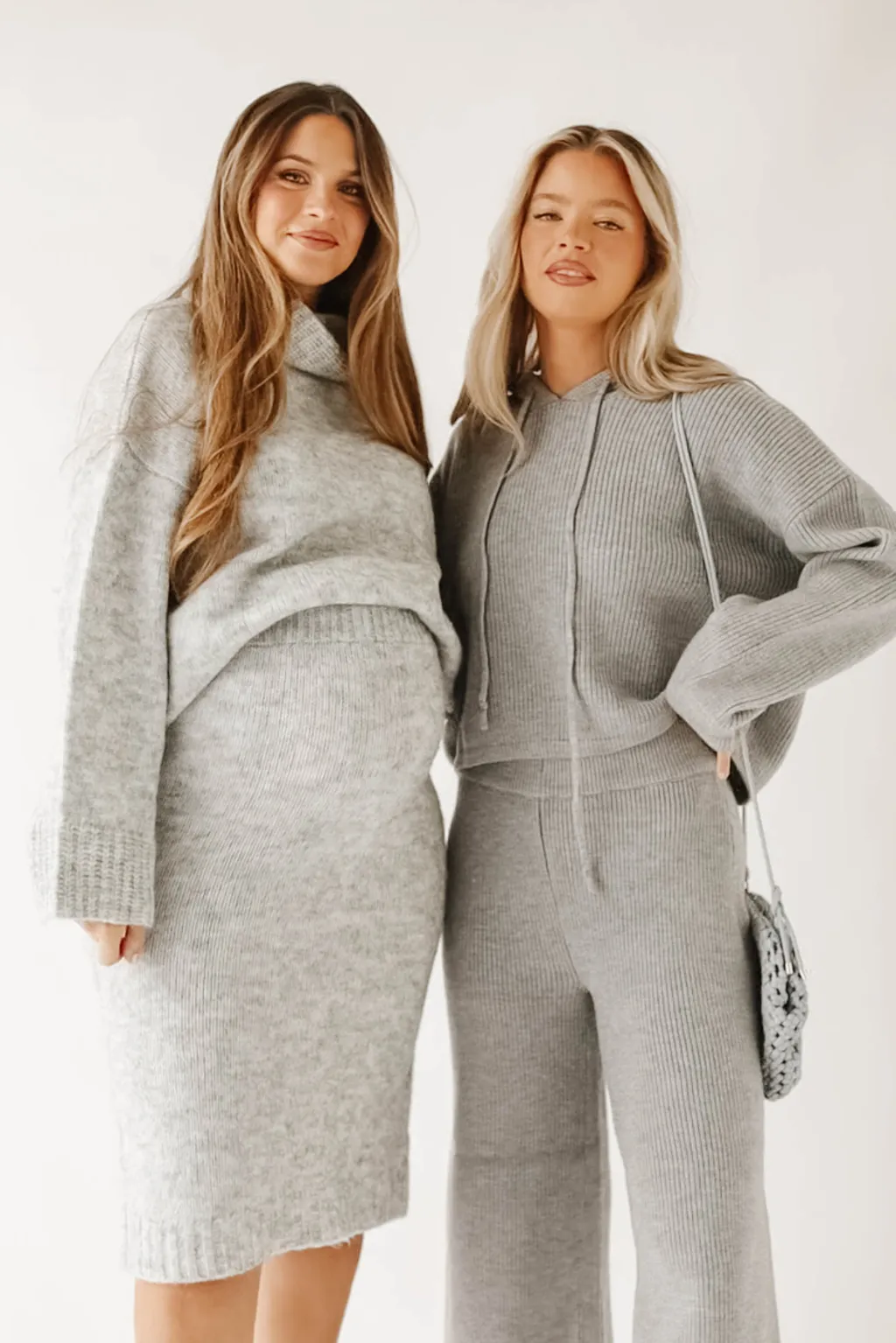 All I Need Hoodie Pullover and Pants Set in Light Grey