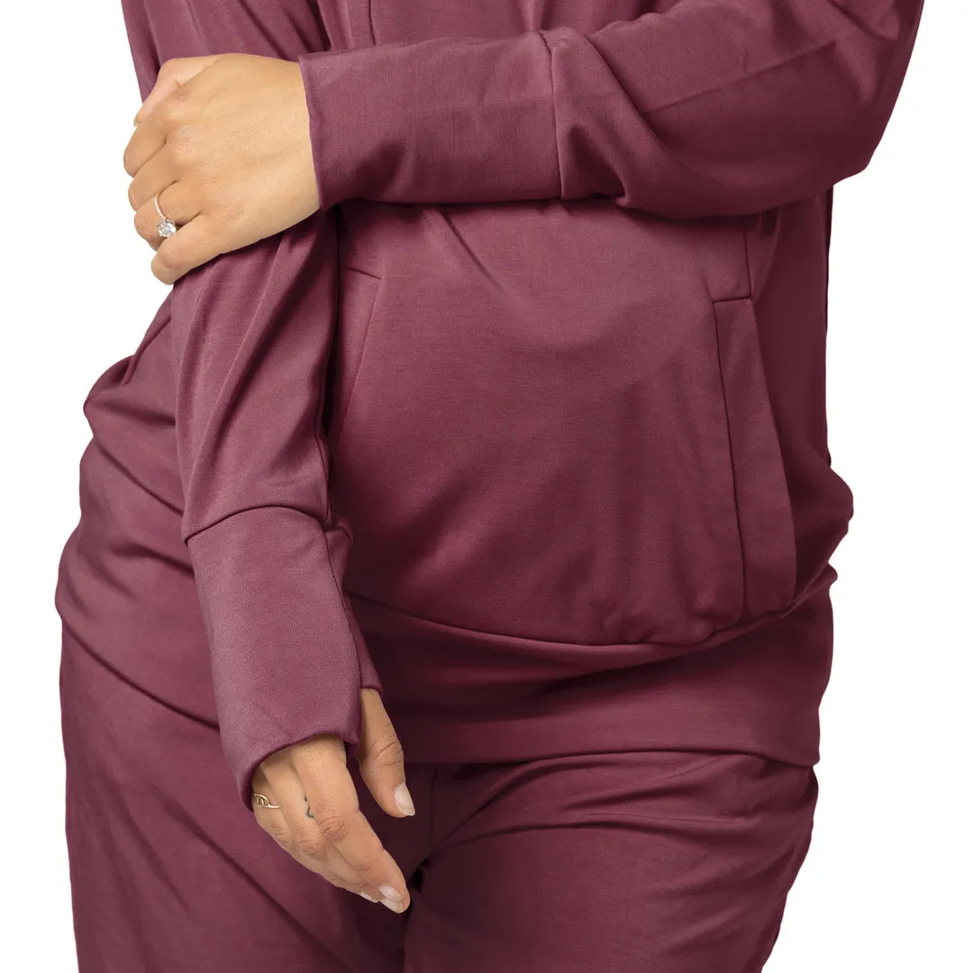 Bamboo Maternity & Nursing Hoodie | Fig