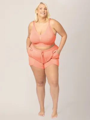 Bamboo Maternity & Postpartum Lounge Short | Vintage Coral