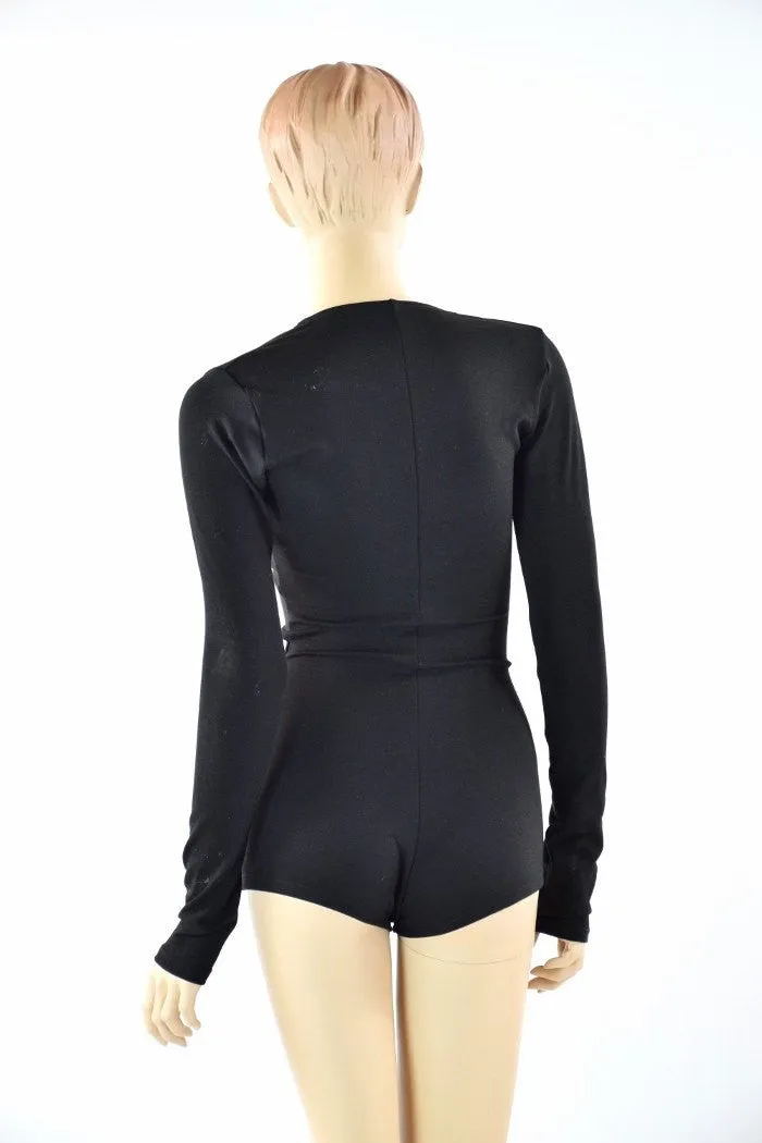 Black Zen Long Sleeve Romper