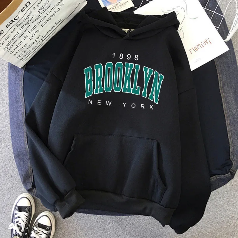 Brooklyn New York Printed Hoodie