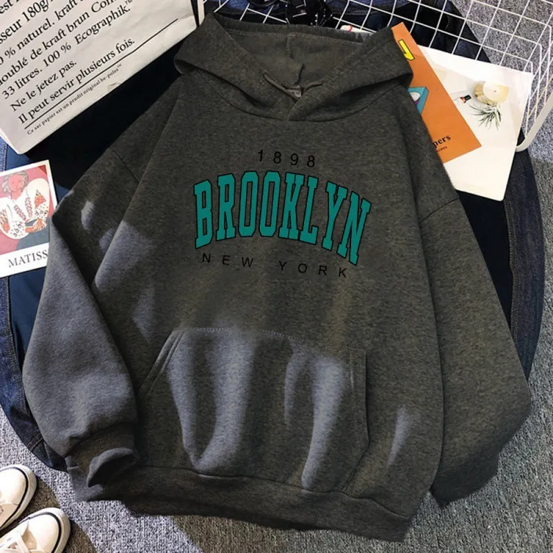 Brooklyn New York Printed Hoodie