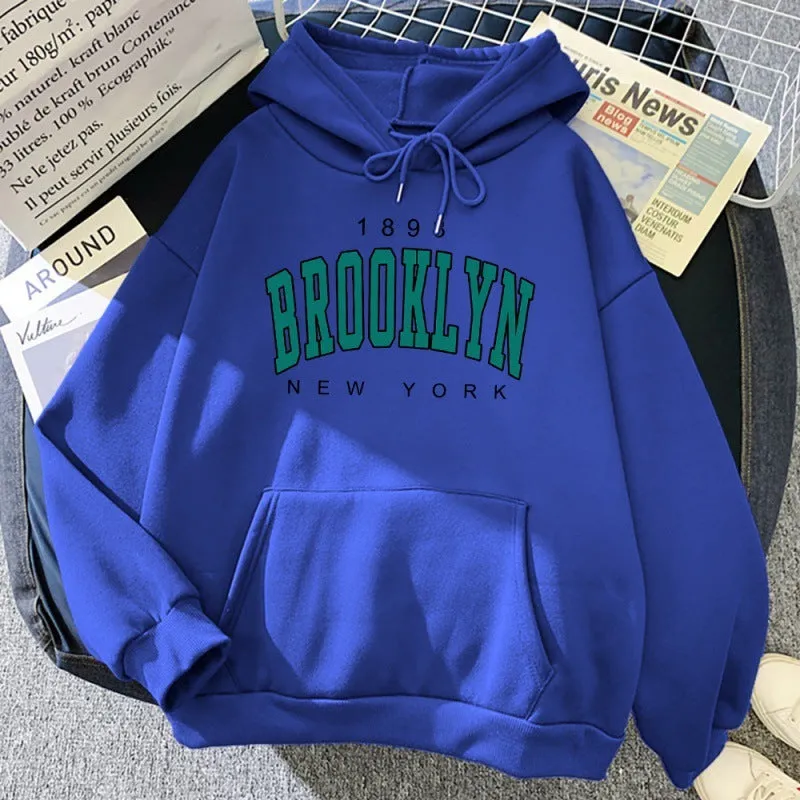 Brooklyn New York Printed Hoodie