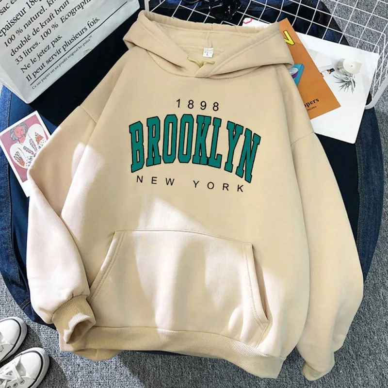 Brooklyn New York Printed Hoodie