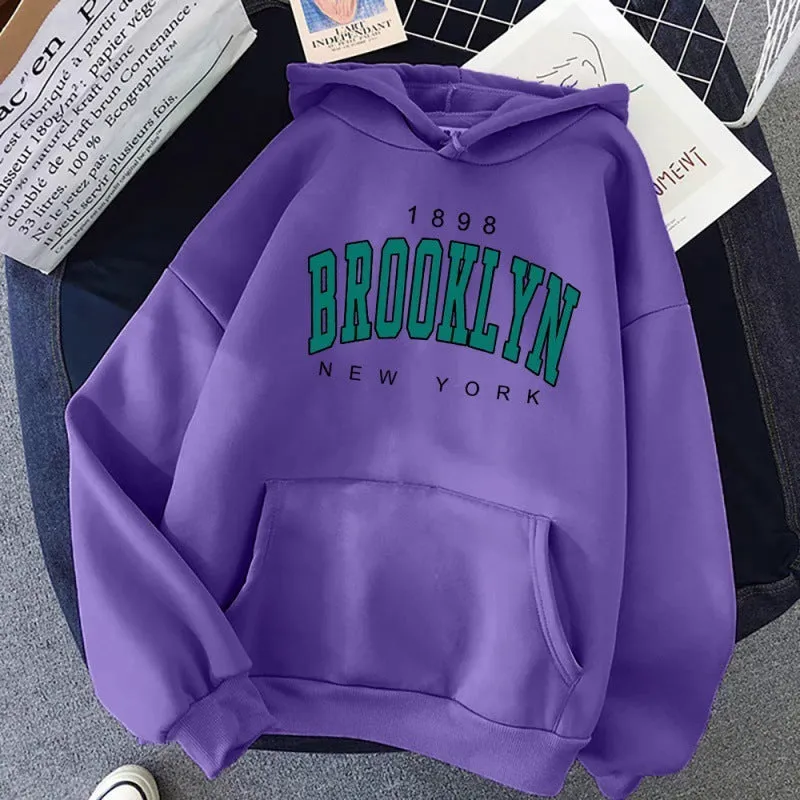 Brooklyn New York Printed Hoodie