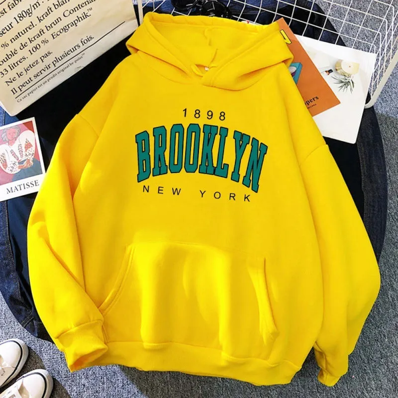 Brooklyn New York Printed Hoodie