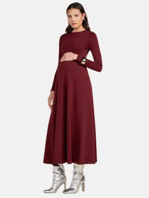 Cadelo Maternity Dress in Merlot