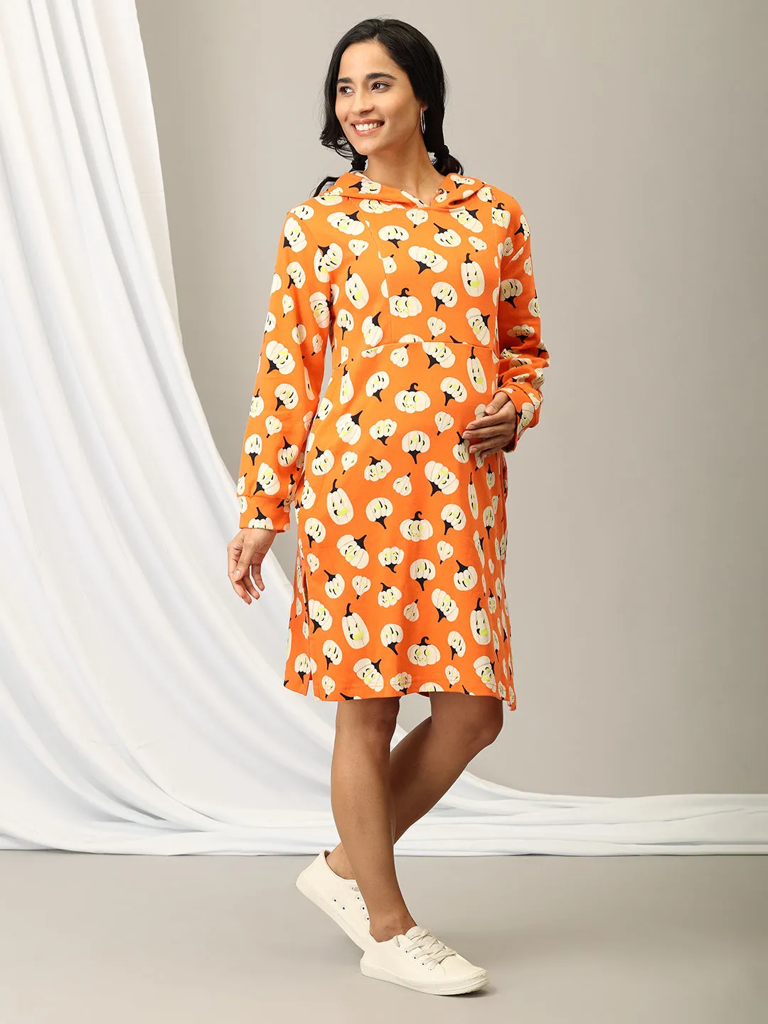 Chill & Thrill Maternity and Nursing Hoodie Dress