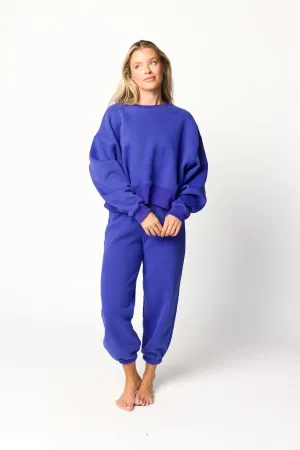 Comfy Cozy Sweatshirt and Sweatpants Set in Royal Blue