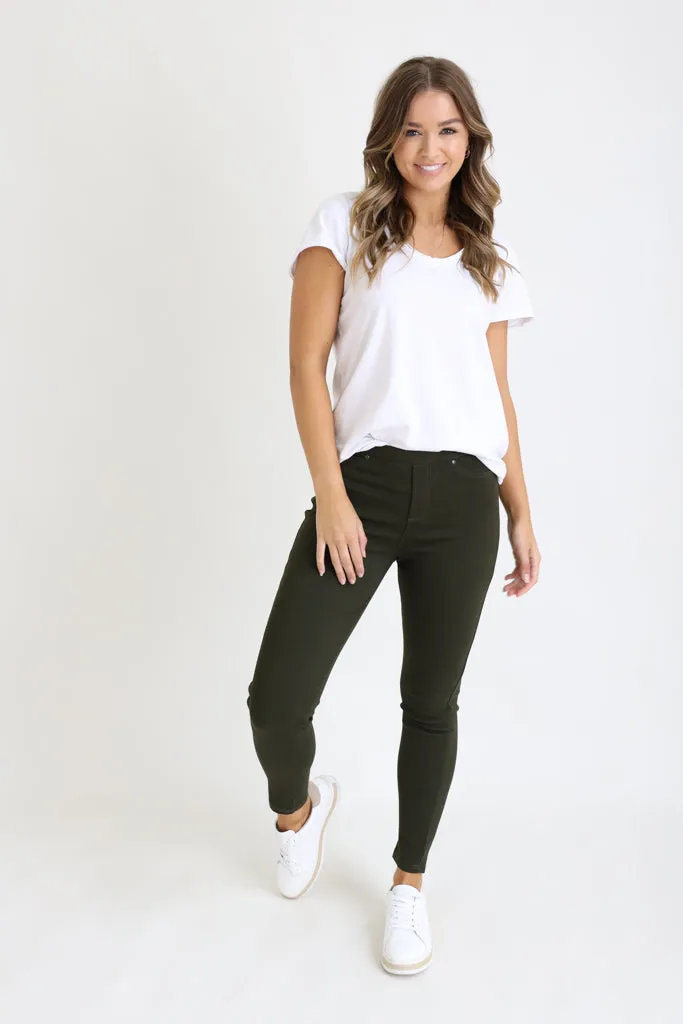 CONNIE PULL ON PANTS- Khaki