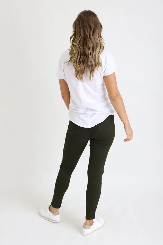 CONNIE PULL ON PANTS- Khaki