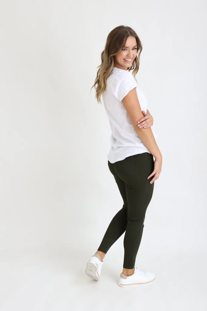 CONNIE PULL ON PANTS- Khaki