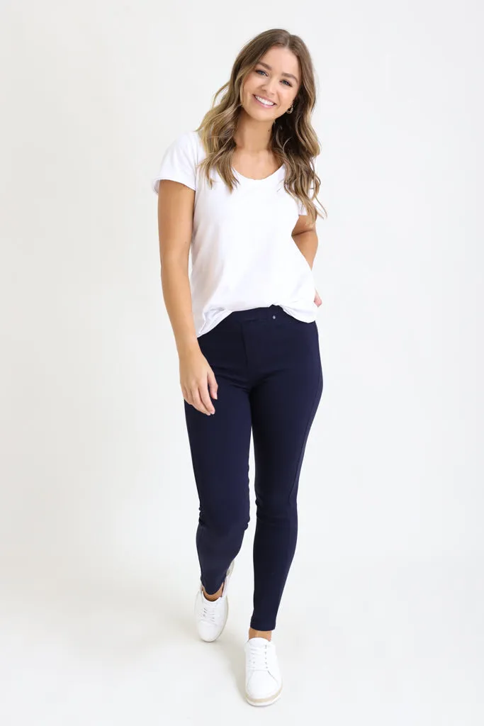 CONNIE PULL ON PANTS- Navy