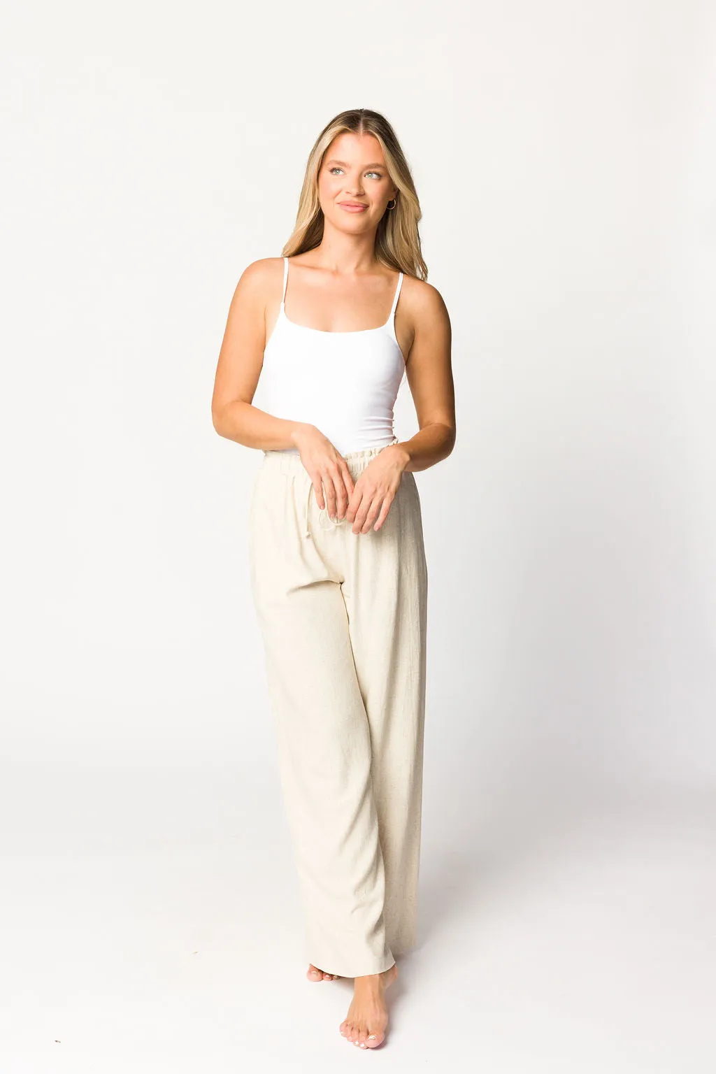 Cove Linen Pant in Natural