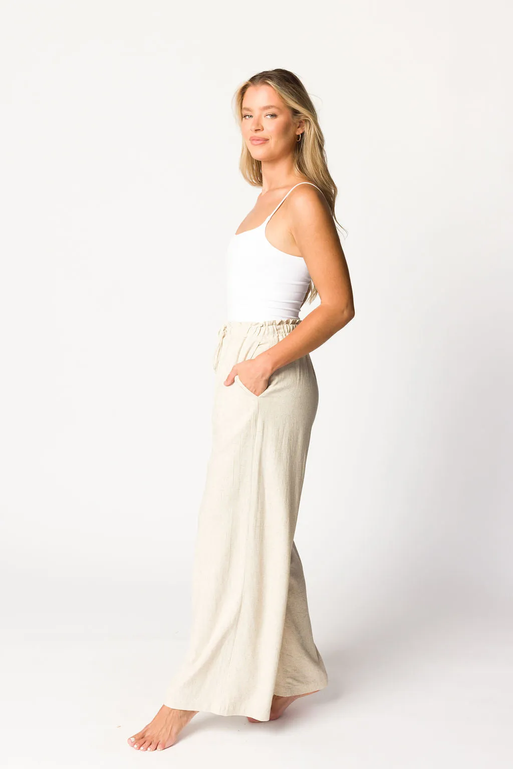 Cove Linen Pant in Natural