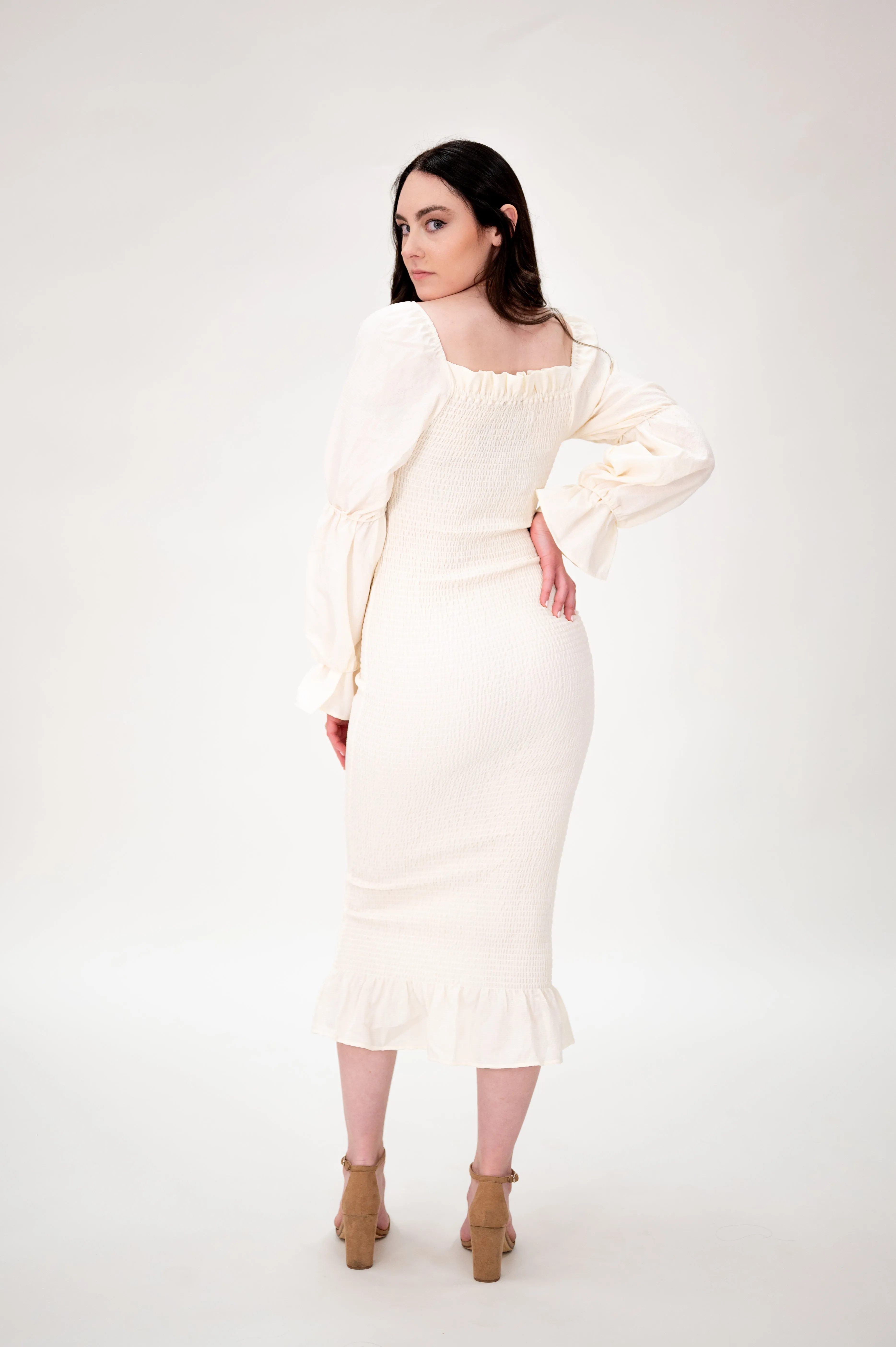 Daphne Dress in Creme'