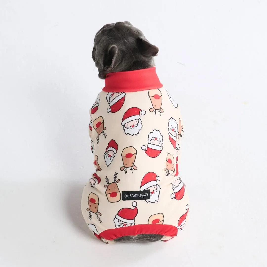 Dog Christmas Pajama - Santa and Rudolph