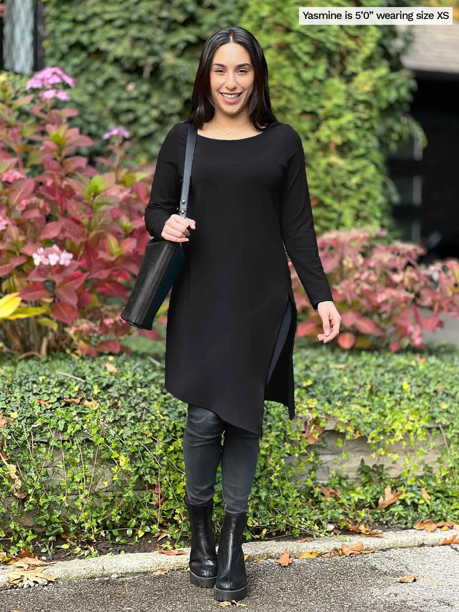 Elsie asymmetrical long sleeve tunic