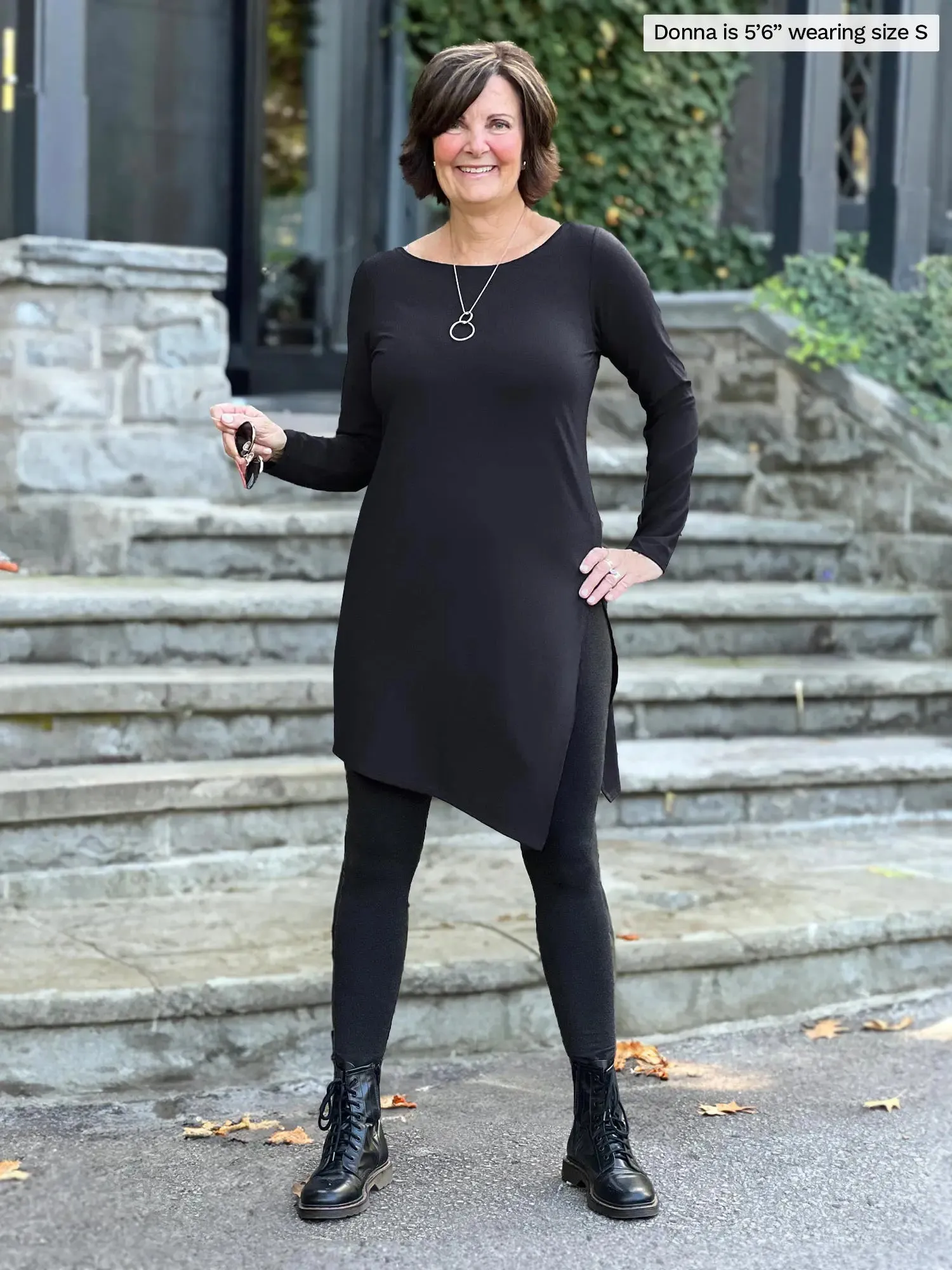 Elsie asymmetrical long sleeve tunic