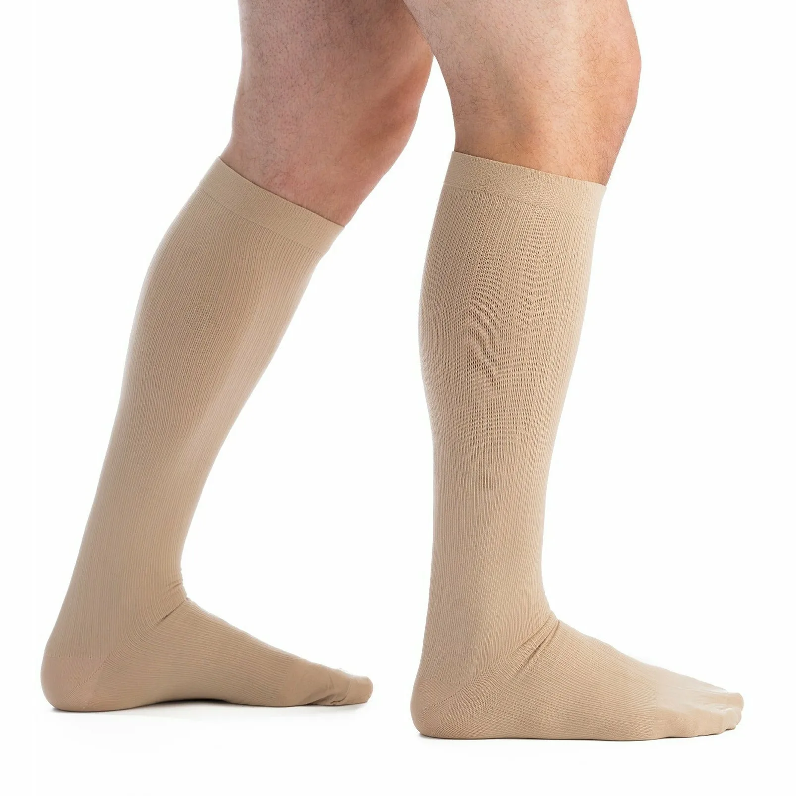 EvoNation Men's Classic Ribbed 20-30 mmHg Knee High