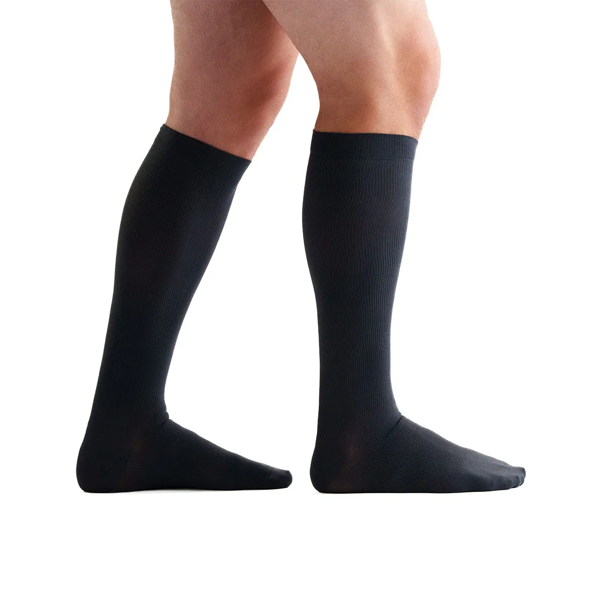 EvoNation Men's Classic Ribbed 20-30 mmHg Knee High