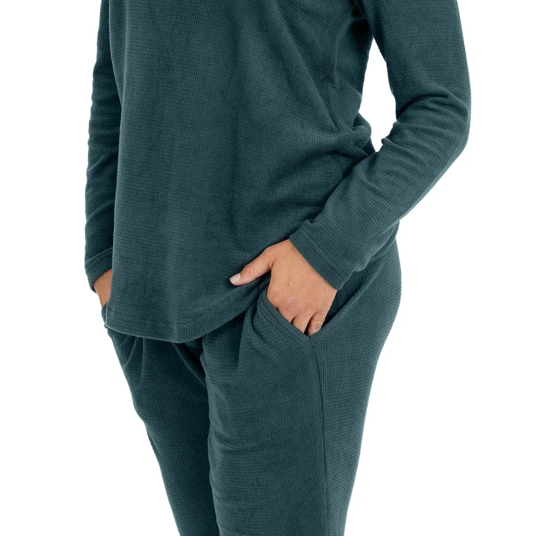 Fleece Nursing & Maternity Pajama Set | Evergreen