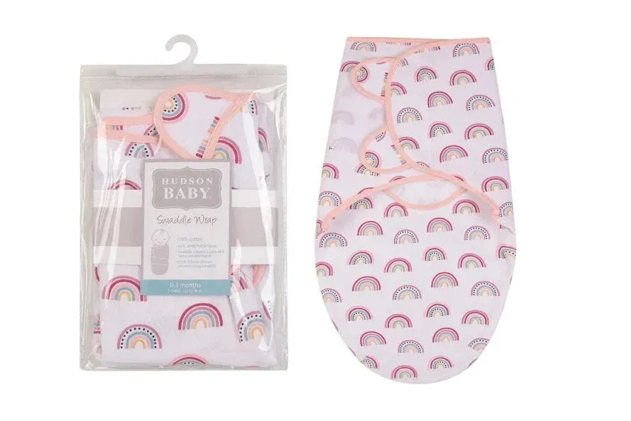 Hudson Baby Wrap Swaddle Blanket - Rainbow