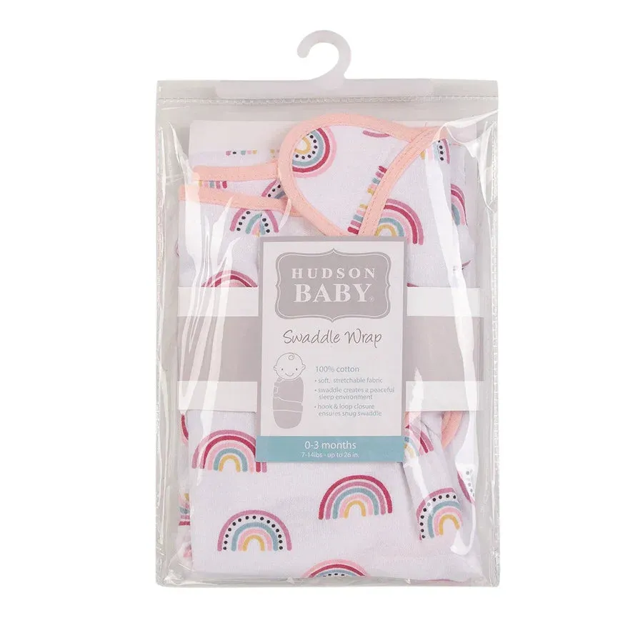 Hudson Baby Wrap Swaddle Blanket - Rainbow