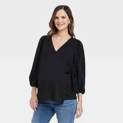 Isabel Maternity By Ingrid & Isabel Pullover Wrap Top Bishop Tie