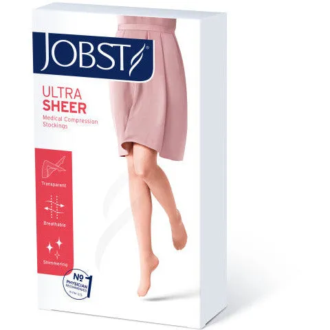 JOBST® UltraSheer Women's Thigh High 20-30 mmHg w/ Silicone Dotted Top Band, Diamond Pattern