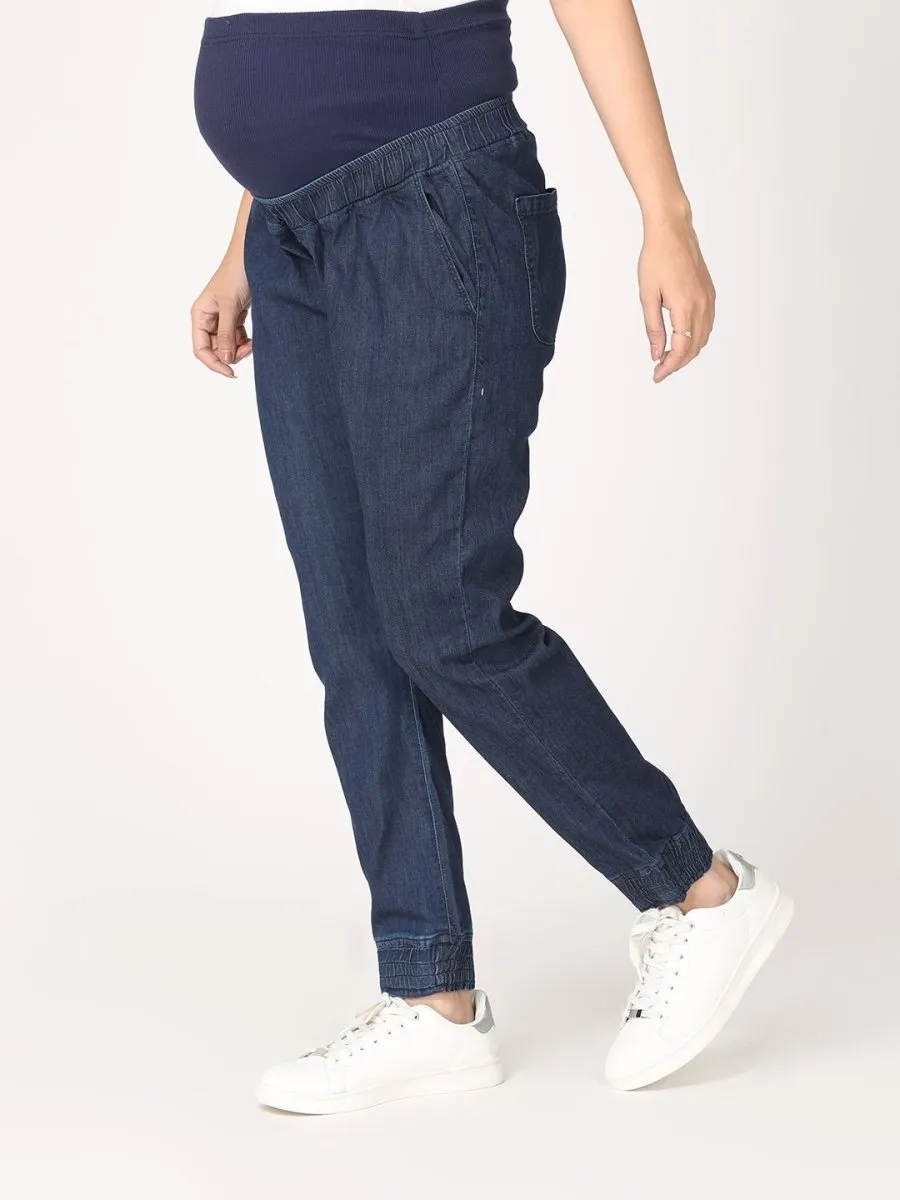 Jogger Style Maternity Denims with Belly Support