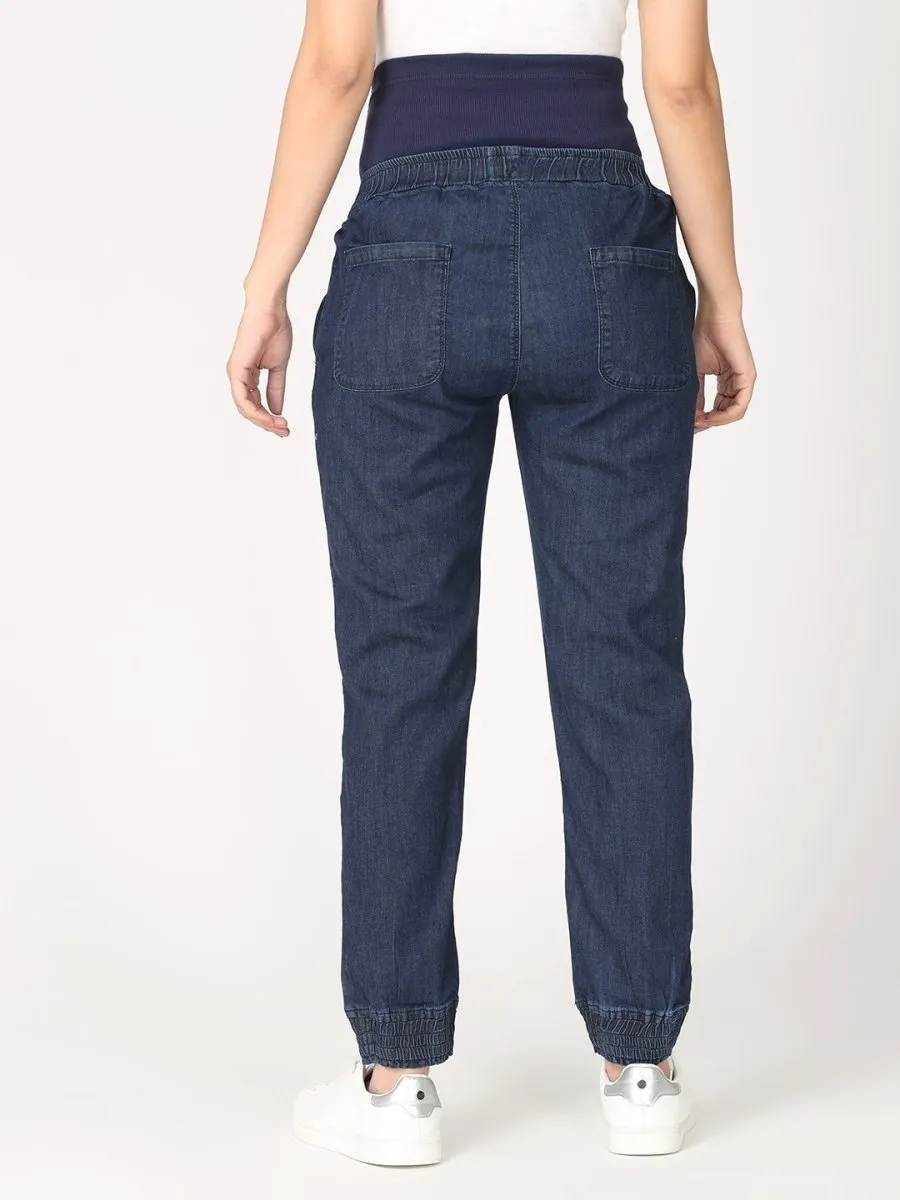 Jogger Style Maternity Denims with Belly Support