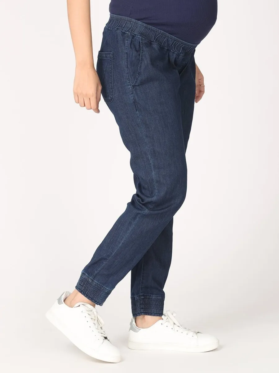 Jogger Style Maternity Denims with Belly Support