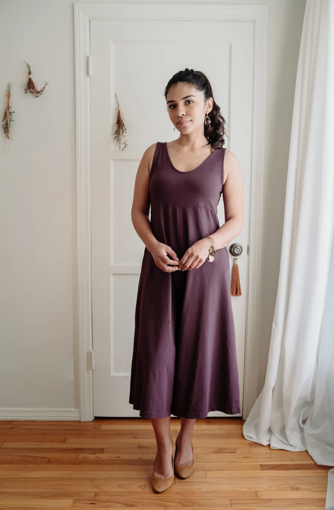 Lakeside Wide Leg Jumpsuit - Dark Plum