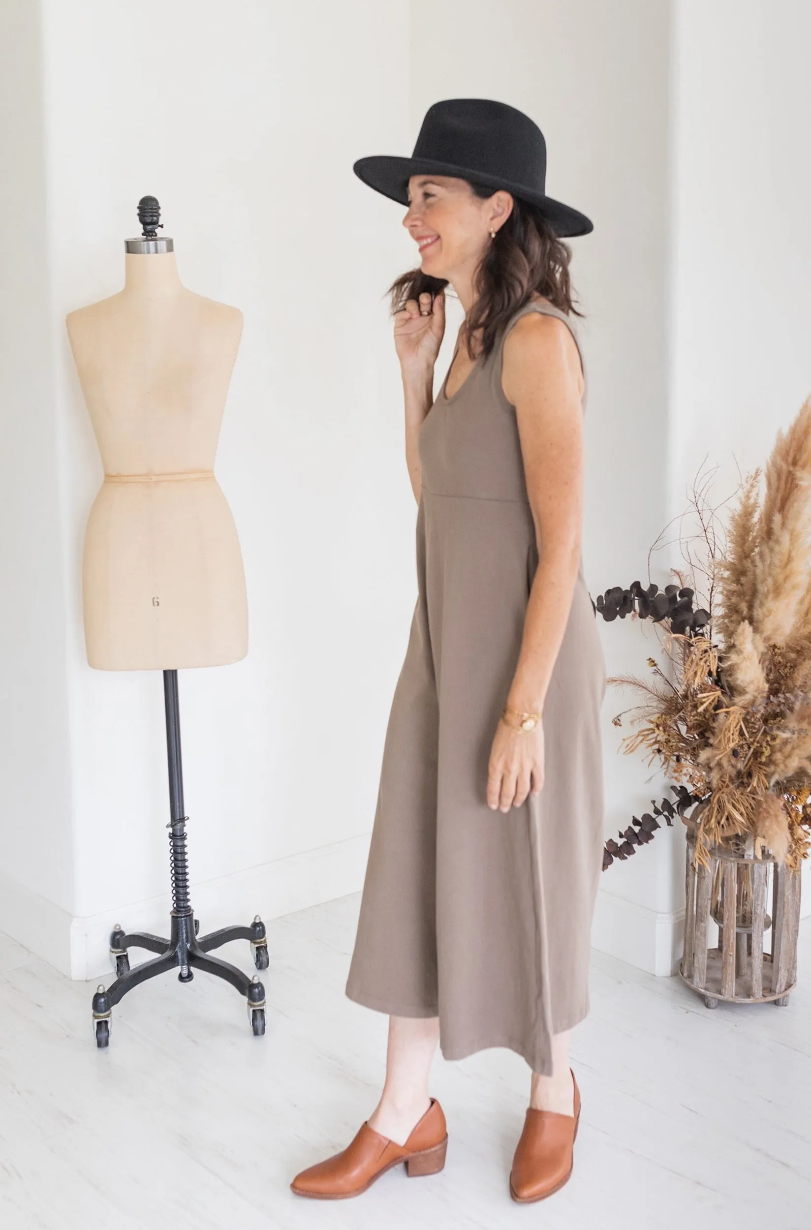 Lakeside Wide Leg Jumpsuit - Dark Umber