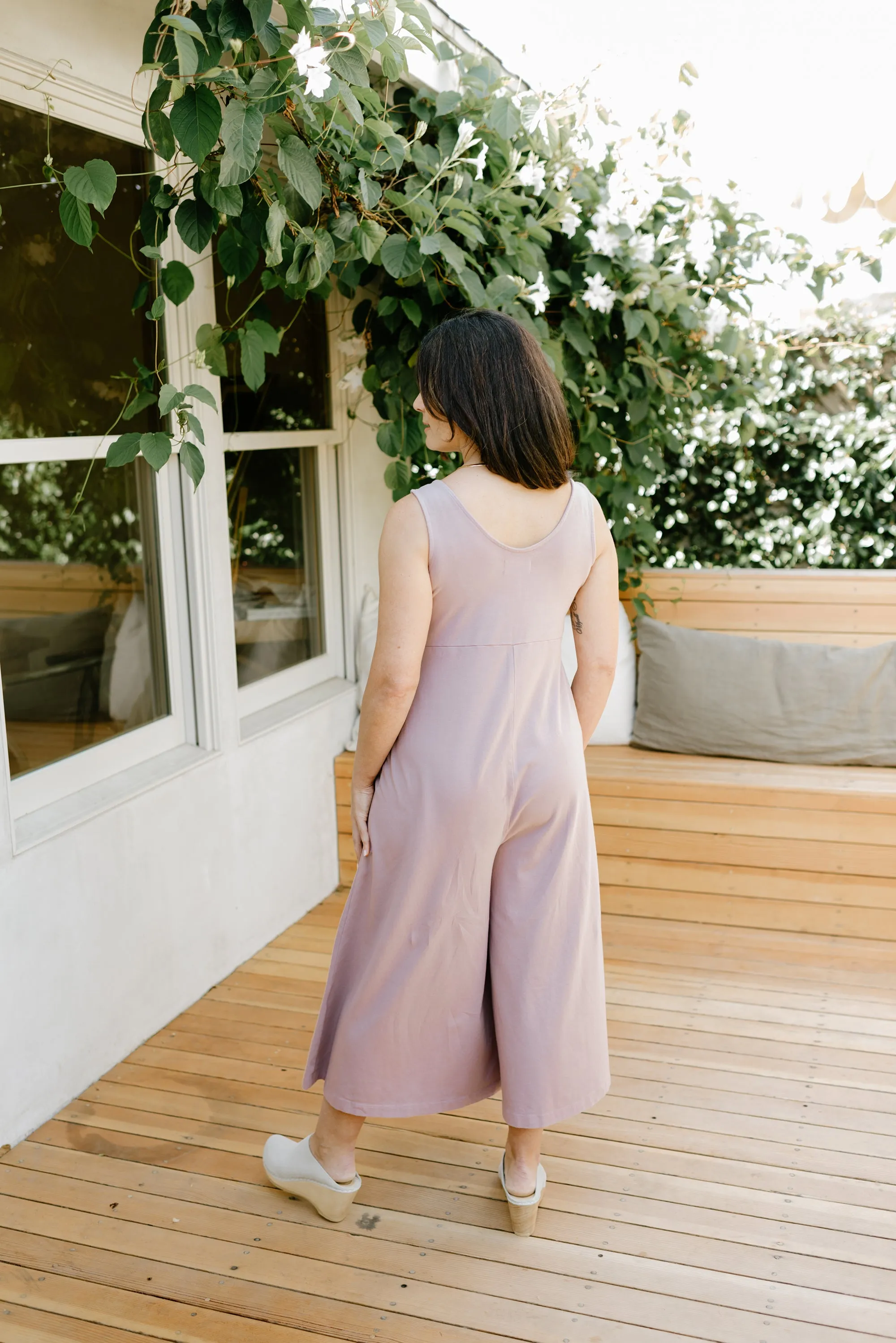 Lakeside Wide Leg Jumpsuit - Dusty Plum