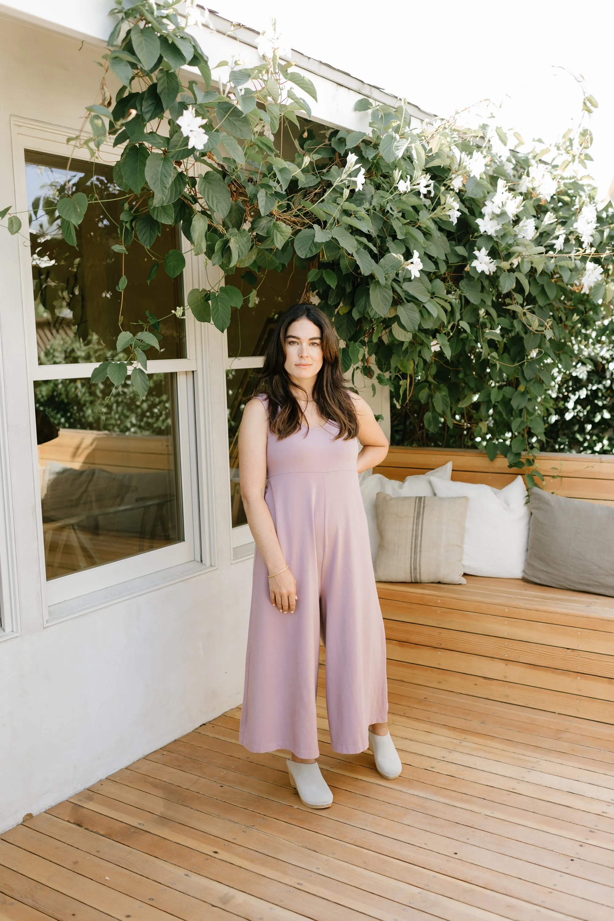 Lakeside Wide Leg Jumpsuit - Dusty Plum