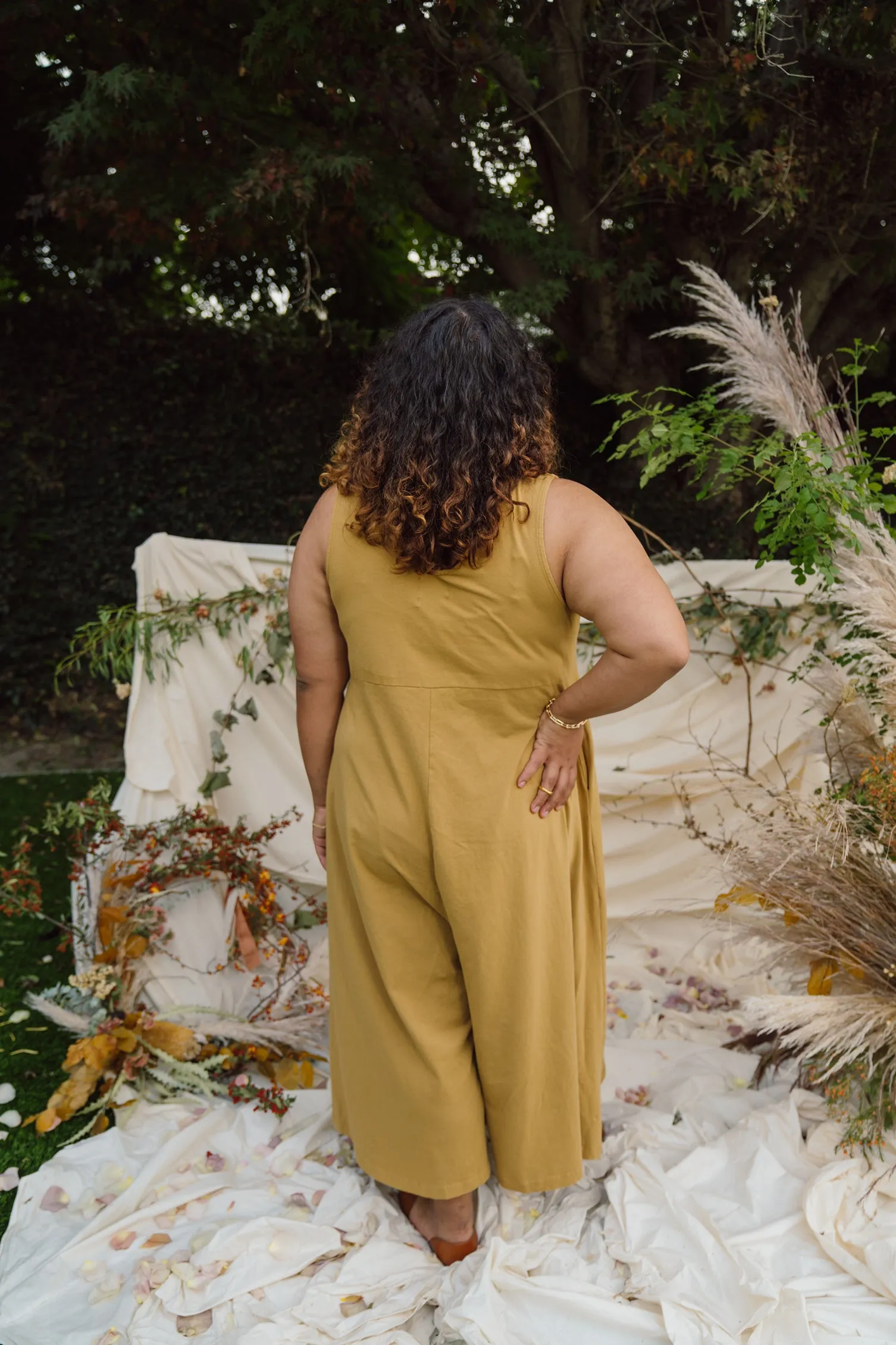 Lakeside Wide Leg Jumpsuit - Ochre