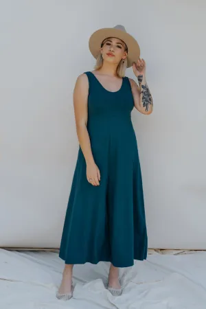 Lakeside Wide Leg Jumpsuit - Rich Teal