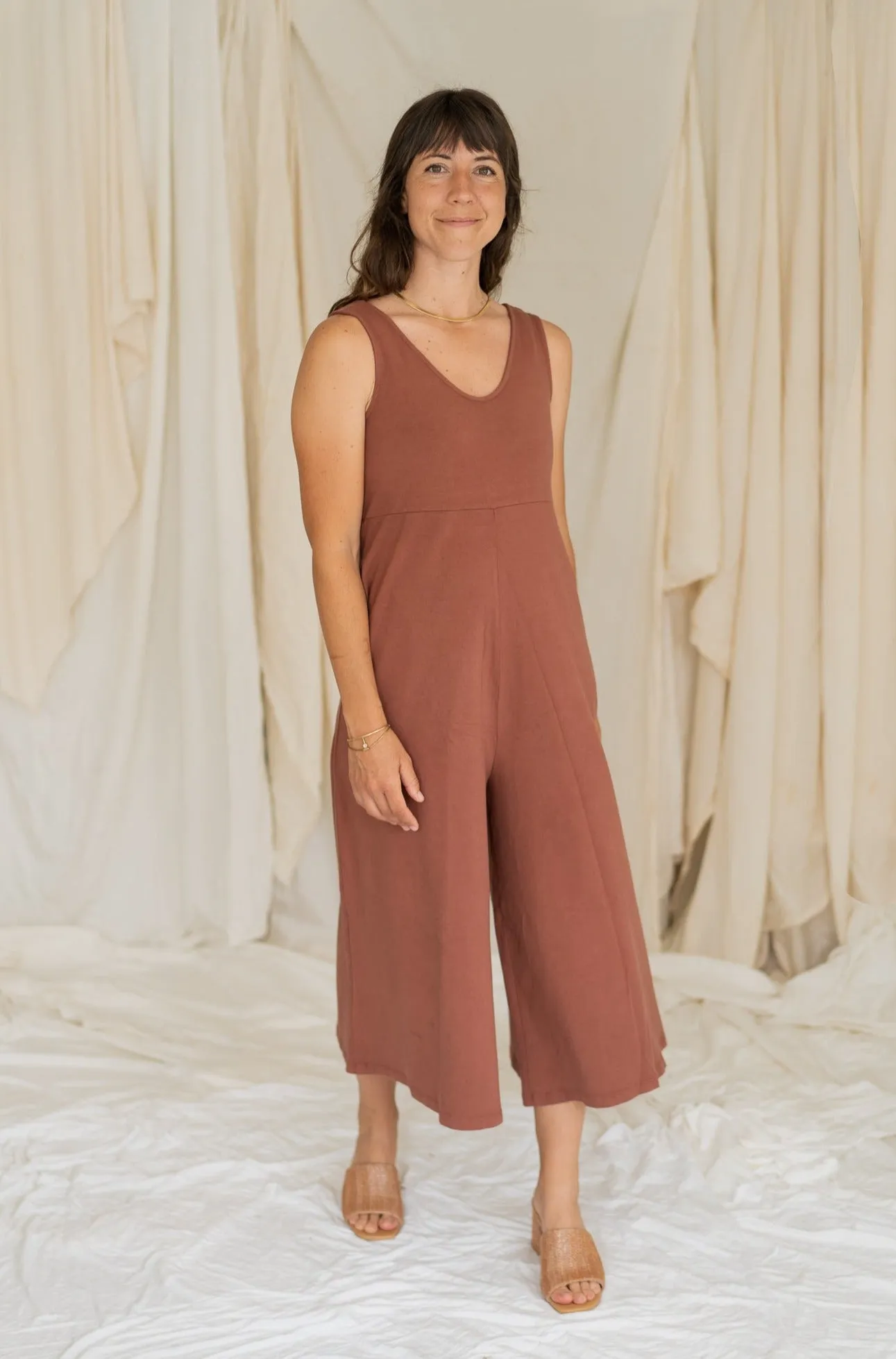 Lakeside Wide Leg Jumpsuit - Rosewood