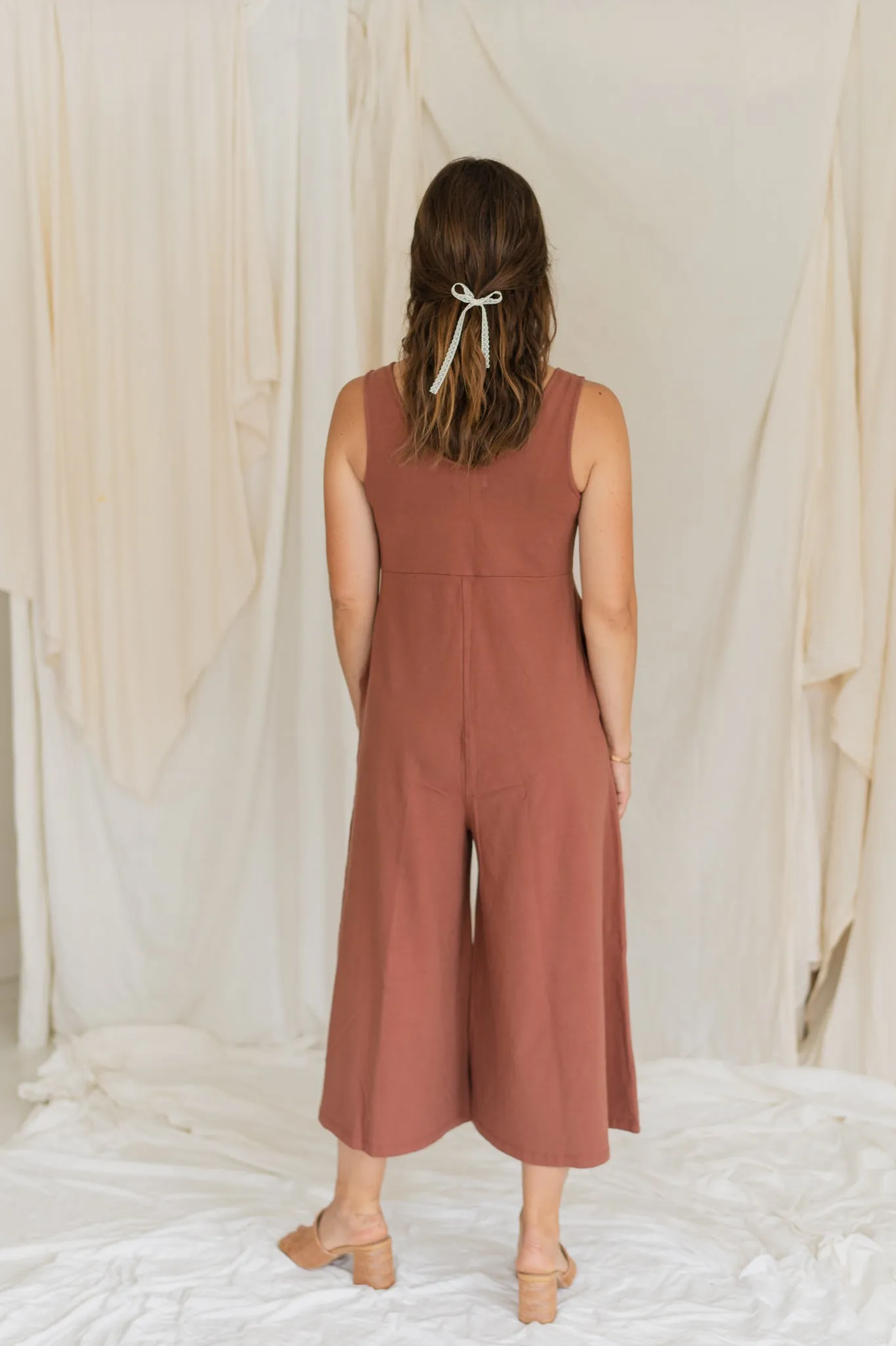 Lakeside Wide Leg Jumpsuit - Rosewood