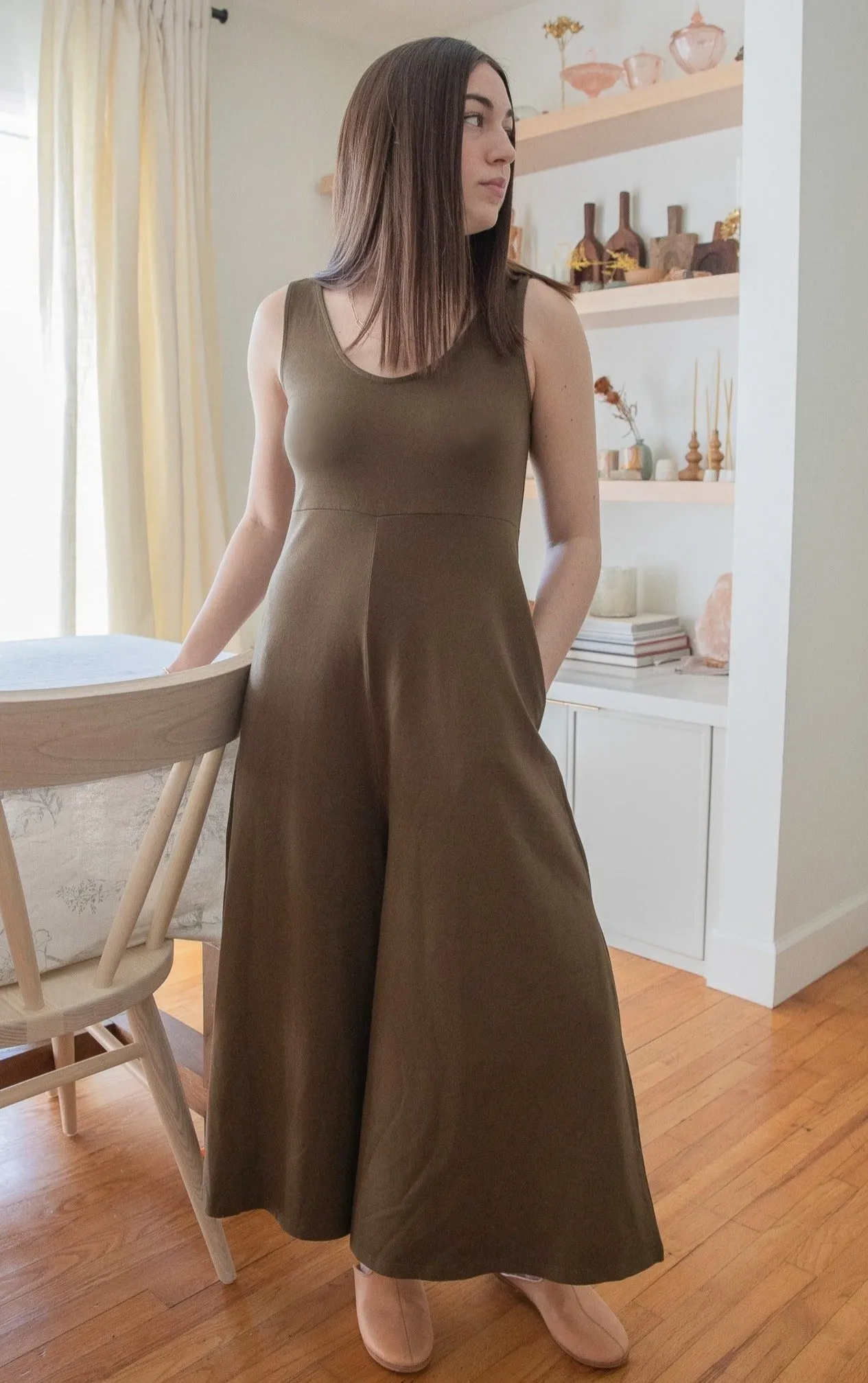 Lakeside Wide Leg Jumpsuit - Sepia Brown