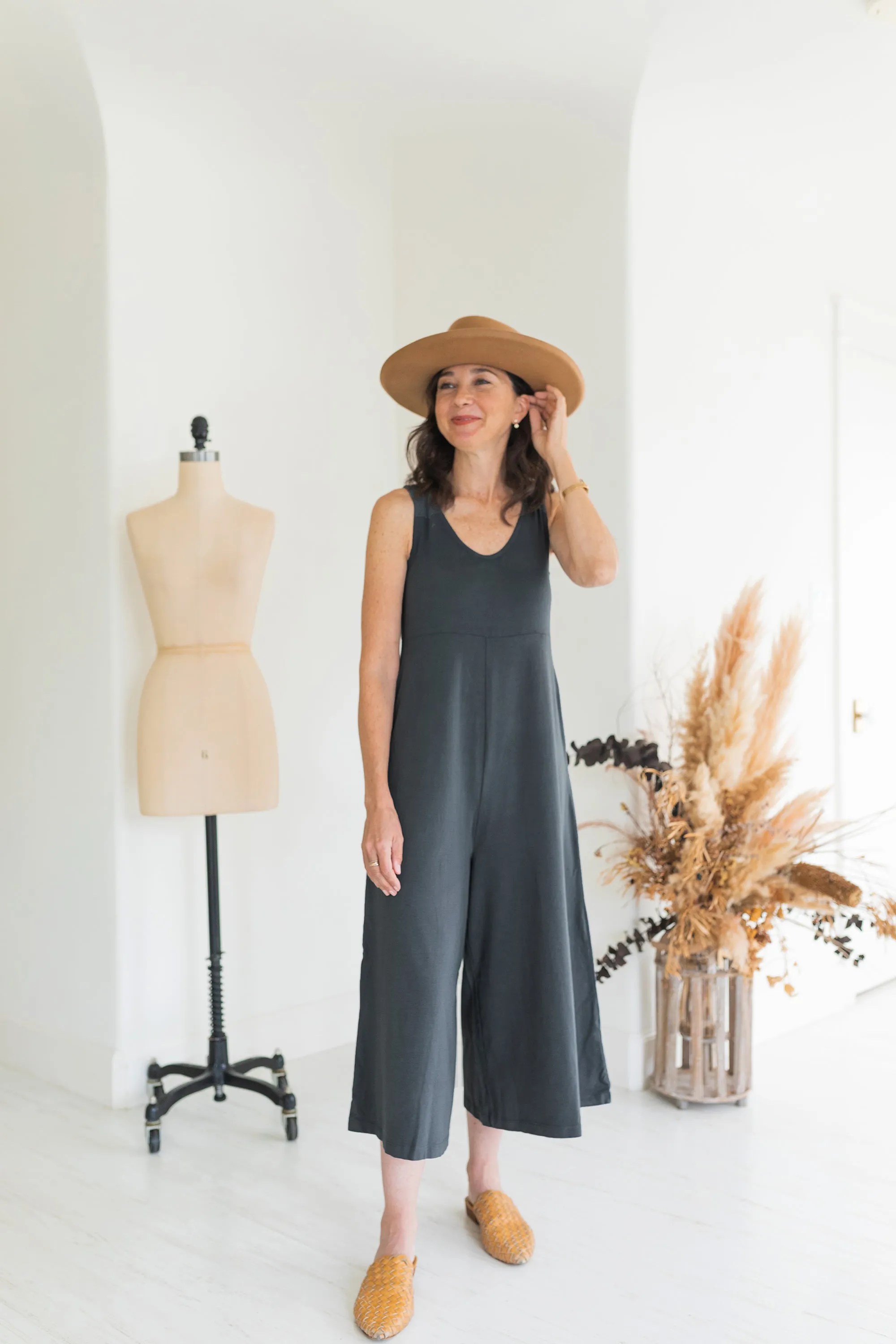 Lakeside Wide Leg Jumpsuit - Zinc Grey