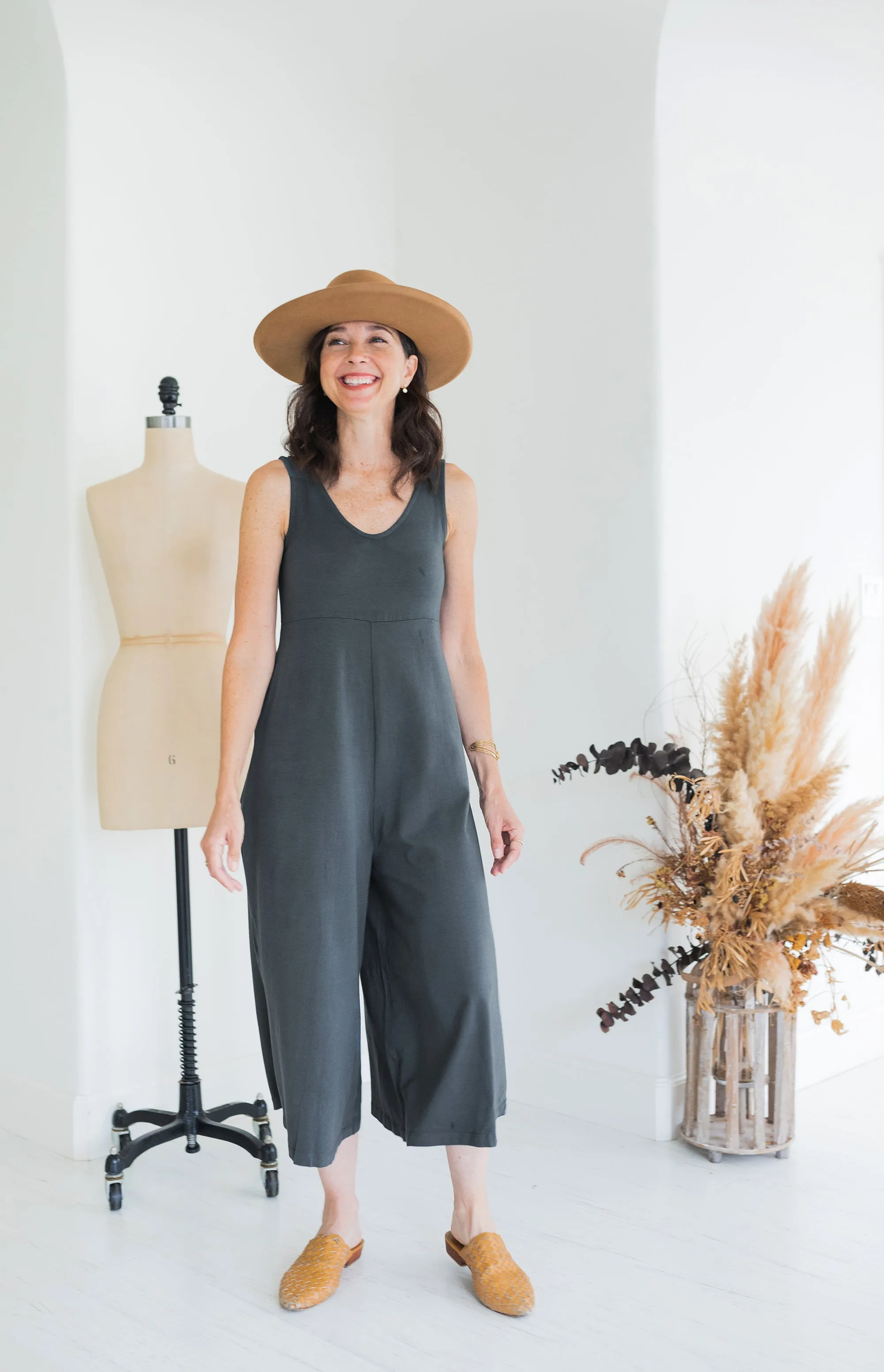 Lakeside Wide Leg Jumpsuit - Zinc Grey