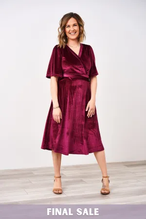 Latched Mama Velour Midi Nursing Dress - Final Sale