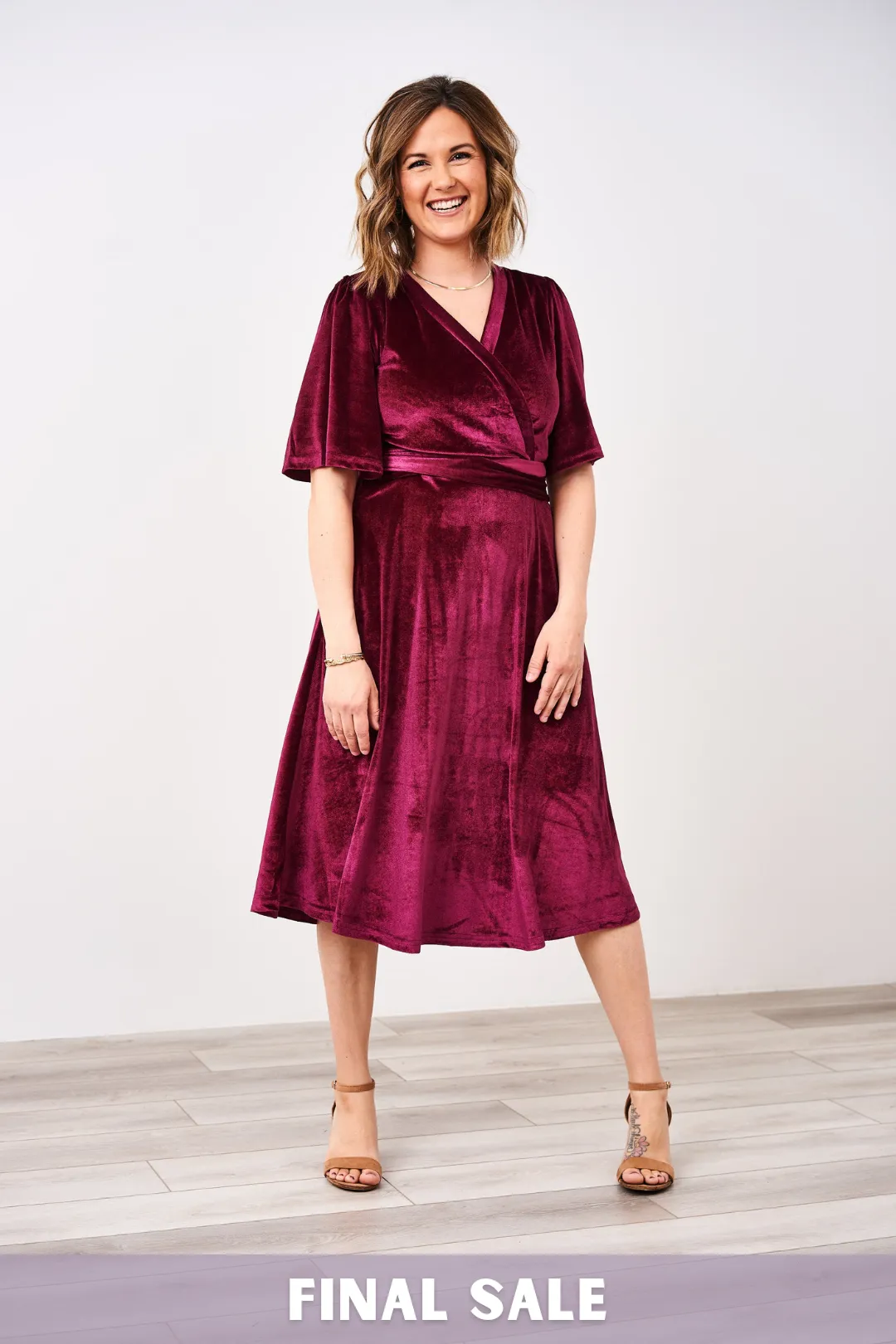 Latched Mama Velour Midi Nursing Dress - Final Sale