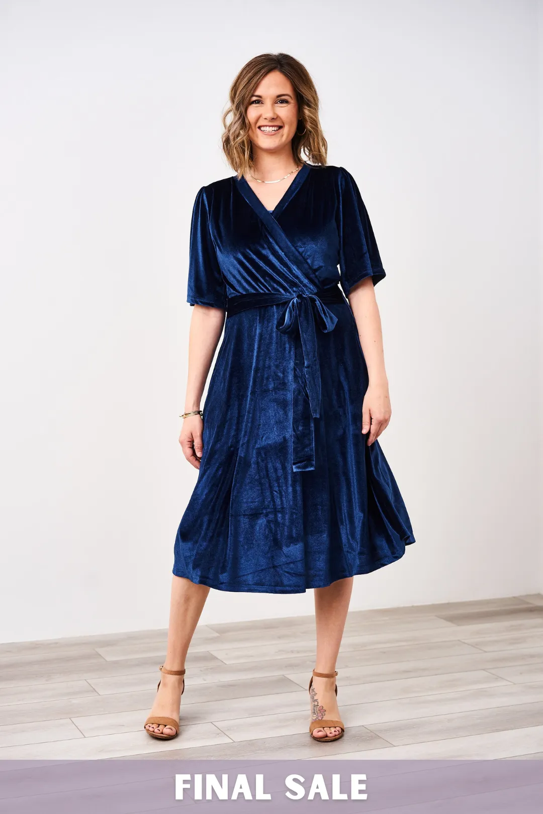 Latched Mama Velour Midi Nursing Dress - Final Sale